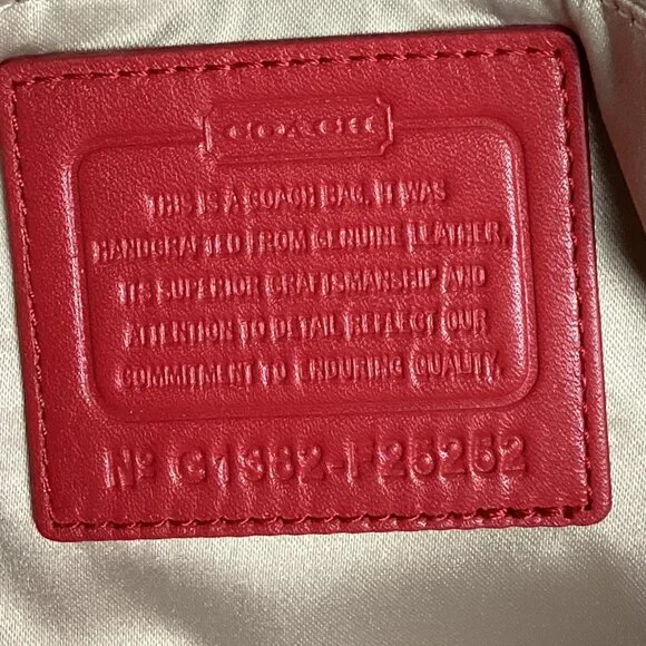 Coach Taylor Gathered Leather Alexis Carryall Tote Red NWT - Picture 15 of 16